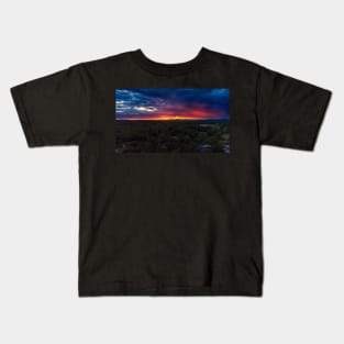 Red Glow Sunset Kids T-Shirt